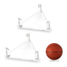 2 Pièces Support de Football Acrylique, Acrylique Support Balle, Ball Support Présentoir, pour Ballon de Rugby Présentoirs à Billes pour Basketball