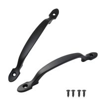 Ahlsen - 2-teilige Möbelgriffe, schwarze Bogenschrankgriffe, Küchenschrank-Türgriffe aus Aluminiumlegierung für Küchen, Badezimmer, Kommoden