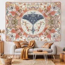 Ahlsen - 200x150cm Tapisseries Hippie Tapisserie Bohème Tenture Murale Lune et Soleil Noir Tenture Décoration Murale Couverture Chambre Maison Dortoir