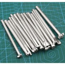 Ahlsen - 20pcs Leather Stamping Tools Set Different Shape Pressing Punch Set Leather Craft Tool