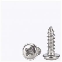 Ahlsen 2,6x8mm Vis auto-taper à la tête de la casserole Phillips avec une vis de laveuse 304 Fixations d'acier inoxydable Boulons 50pcs