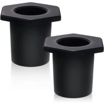 Ahlsen - 2pcs Anneau de Trou de Parasol de Table de Patio, Anti-Dérapant Silicone Accessoires Parasol Balcon pour Adaptateurs de Parasol de Piscine