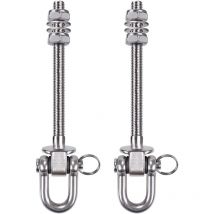 Ahlsen - 2PCS sturdy stainless steel hangers - wooden and steel swing hooks - used for yoga hammocks, hammocks, impact bags, balconies