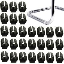 32-Pack U-Shaped Chair Leg Caps to Protect Most Furniture Legs (19mm, Black) - Ahlsen