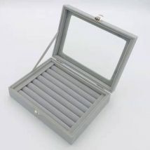 Ahlsen - 7-Emplacements Boîte à Bijoux, Portable Coffret Rangement Bagues pour Femmes, Rangement Bijoux pour Collier Bracelets Boucles Oreilles