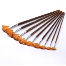 9 Pièces Pinceau éventail Paint Brush Artistes Brosses En Nylon pour Peinture Acrylique, Aquarelle et Huile - Ahlsen