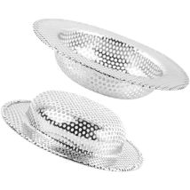 Abflusssieb, 2 Stück, Edelstahl, Abflussfilter, Abflüsse, Abflussschutz, Waschbeckenfilter, Abflusssieb für Küche, Bad, Waschbecken, Toiletten,