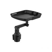 Auto-Getränkehalter-Tablett, multifunktionales Auto-Tablett zum Essen mit Handy-Steckplatz, universell verstellbares 360°-Schwenktablett für