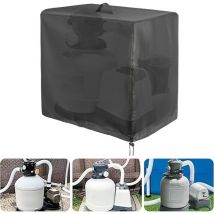 Ahlsen - Bâche de Protection pour Pompe de Piscine,Housse de Pompe de Piscine 84x61x86cm,Housse de Filtre à Sable,Cache Pompe Piscine Hors