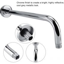 Ahlsen - Bras de douche fixé au mur haut en acier inoxydable rond extra long bras de rallonge de douche tuyau accessoires de pommeau de douche au