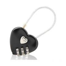 Cadenas Code, Cadenas Casier, Cadenas avec Combinaison à 3 Chiffres Réinitialisables, Serrure à Combinaison Petit Cadenas à Code Cable pour Valise