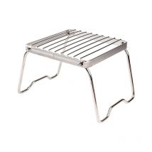 Campfire grate, portable grill grate, 17 cm folding grate, ideal for a small wild barbecue, perfect for transporting anywhere, for bivouacking while