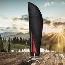 Ahlsen Cantilever Parasol Canopy, Waterproof, Windproof, UV Resistant, Heavy Duty 420D Oxford Cloth Parasol Canopy with Telescoping Pole