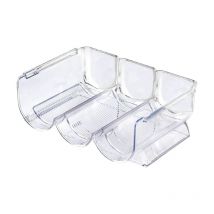 Casier à Bouteilles Empilable en Plastique 1 Pièces Porte Bouteille Vin Range Bouteille Rangement Frigo Bouteille Etagere Vin pour Jusqu'à 3