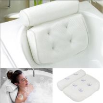 Ahlsen - Coussins de bain, oreillers de bain de luxe et spa avec technologie 4D air mesh et 6 ventouses