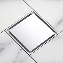 Couvercle de douche anti-odeur en laiton pour évacuation de douche pour salle de bain, salle de bain, cuisine, 100 x 100 mm - Ahlsen