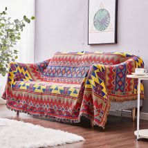 Ahlsen - Couverture de Canapé Couverture de lit Couverture de chaise Couverture de voyage Couverture décorative Housse de canapé Motif Rétro 230 x