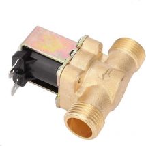 Ahlsen - Electrovanne - DC12V G1 / 2' Normalement Ouvert En Laiton Électrique Electrovanne D'entrée D'eau Commutateur