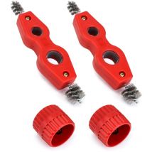 Ensemble de Ébavureur pour tubes, composé de 2 déboucheurs de tuyaux en cuivre et de 2 alésoirs, pour tuyaux en cuivre, pvc et acier flexibles