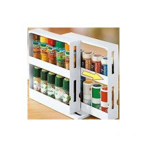 Tagère à épices étagère rotative ménage classique blanc 272810CM - Ahlsen