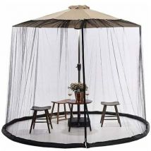 Ahlsen - Filet moustiquaire pour parasol, écran en maille pour la canopée de parasol de terrasse, 11-12FT pour parasol de terrasse extérieur avec