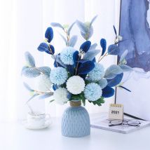 Ahlsen Fleurs Artificielles,Plante Artificielle Interieur,Bleu Style Méditerranéen Fleur Artificielle,pour La Maison Bricolage Bureau Décoration de