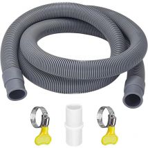 Ahlsen - Flexible D'évacuation Universel, 3M Tuyau de Vidange pour Machine à Laver, Tuyau de Vidange Lave Vaisselle pour Sèche-Linge, Lave-Vaisselle