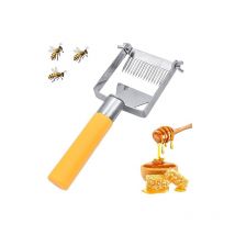 Fourchette à Décapsuler le Miel, Fourchette D'apiculture en Acier Inoxydable avec Poignée, Grattoir en Nid D'abeille pour Extraire le Miel, Outil de