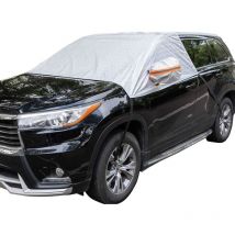 Ahlsen - Funda para parabrisas de coche, protección contra hielo, nieve, escarcha y rayos uv, con espejos retrovisores, apta para la mayoría de