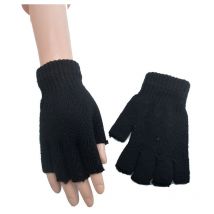 Gants d'Hiver Demi-Doigts Mitaines Tricotées sans Doigts Gants Extensibles Chauds pour Hommes et Femmes Gants tricotés d'hiver d'opération