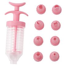 GâTeau Seringues à PâTisserie avec 8 Douilles, Seringue à décorer Seringue de glaçage diy Patisserie Accessoire Kit Professionnelle pour Décoration