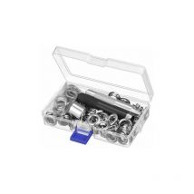 Ahlsen - Grommet Kit Oeillet, 12 mm Trousse à œillets Outils Metal Ensembles Oeillets 100 Set Kit d'Oeillets Oeillets pour Baches pour Couture Toile