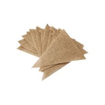 Guirlande Fanions Toile de Jute, 48pcs Drapeaux Triangle Bannière Vintage pour Mariage Fête Baptême, Décoration Intérieure et Extérieure - Ahlsen