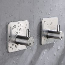 Ahlsen - Handtuchhaken, 4er-Set, Kleiderbügel aus Edelstahl mit polierter Chromoberfläche, moderner Wandhaken für Badezimmer, Küche, Garage, Hotel,