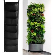 Ahlsen - Hanging Plant Bags Vertical Garden 7 Pockets Vertical Wall Plant Bag Indoor Outdoor Vertical Garden Wall for Yard Garden Balcony Home