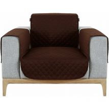 Ahlsen - Housse de canapé 1 place avec particules de silicone antidérapantes et sangle élastique réglable, housse de canapé imperméable matelassée