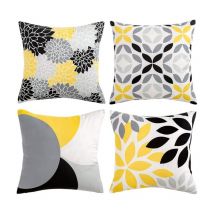 Ahlsen Housse de Coussin Décoratif 45 x 45 cm Souple Durable Taie d'oreiller Carré avec Motifs Imprimés pour Canapé Sofa Lit Maison Salon Chambre