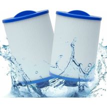 Ahlsen Juego De 2 Cartuchos De Filtro Para Bañera De Hidromasaje Para Spa, Unicel 6ch-940, Pleatco Pww50p3, Skimmer De Acceso Frontal Waterway Y 