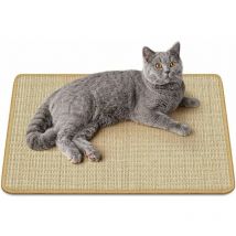 Katzenkratzmatte, natürliches Sisal-Gewebeseil, Katzenkratzmatte, rutschfest, praktisches Krallenpflegespielzeug, Katzenmatte, schützt Teppiche und