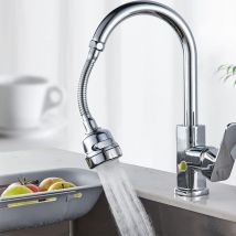 Ahlsen - Kitchen Faucet Replacement Sprayer Accessories, 360 Degree Rotatable Stainless Steel Faucet Aerator, Faucet Extender, Splash Proof Faucet