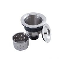 Ahlsen Kitchen Sink Drain Installation Kit with Kitchen Sink Drain Basket, Sink Plug and Cover, 3-1/2 Inch, 304 Stainless Steel