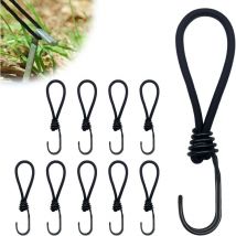 Ahlsen - Lot de 10 tendeurs en avec crochets - 15 cm - Tendeur polyvalent avec crochet - Pour bâches de camping, bâche de remorque, bâche de piscine
