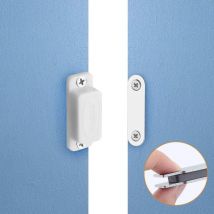 Lot de 12 loquets magnétiques extra forts loquet de porte magnétique blanc aimant de porte loquet magnétique aimant ferme-porte pour meubles de porte