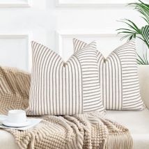 Lot de 2 housses de coussin 45x45cm Housses de coussin déco Boho gris - Ahlsen