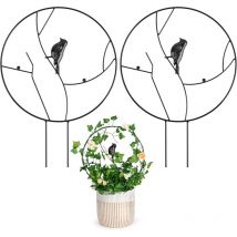 Ahlsen - Lot de 2 Treillis de Jardin - Support pour Plantes Grimpantes en Métal, 30cm 40.5cm, Tuteur pour Plantes Grimpantes, Support de Plante
