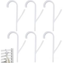 Lot de 6 crochets de salle de bain, porte-serviettes, porte-serviettes, crochets de radiateur, en plastique, porte-serviettes chauffants,