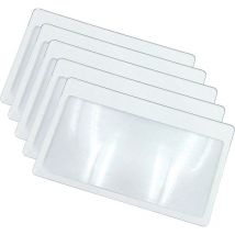 Loupes de Poche au Format Carte de crédit - Petite loupe pour Carte avec grossissement 3X, Ultra Fine, Flexible et incassable, Transparente, 5
