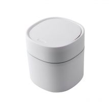 Ahlsen - Mini Poubelle de Bureau-Poubelle de Bureau créative en plastique Poubelle de Table avec Couvercle à Bouton-Petite Poubelle de Bureau à