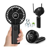 Ahlsen - Mini Ventilateur Portable, 3600mAh usb Ventilateur de Poche Rechargeable, Petit Ventilateur a Main avec 6 Vitesses, Portatif Electrique Fan