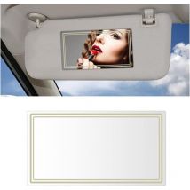 Miroir Décoratif Pare Soleil En Acier Inoxydable pour Pare Soleil Chambre Salle de Bain, Miroir de Courtoisie de Pare Soleil, Miroir Maquillage